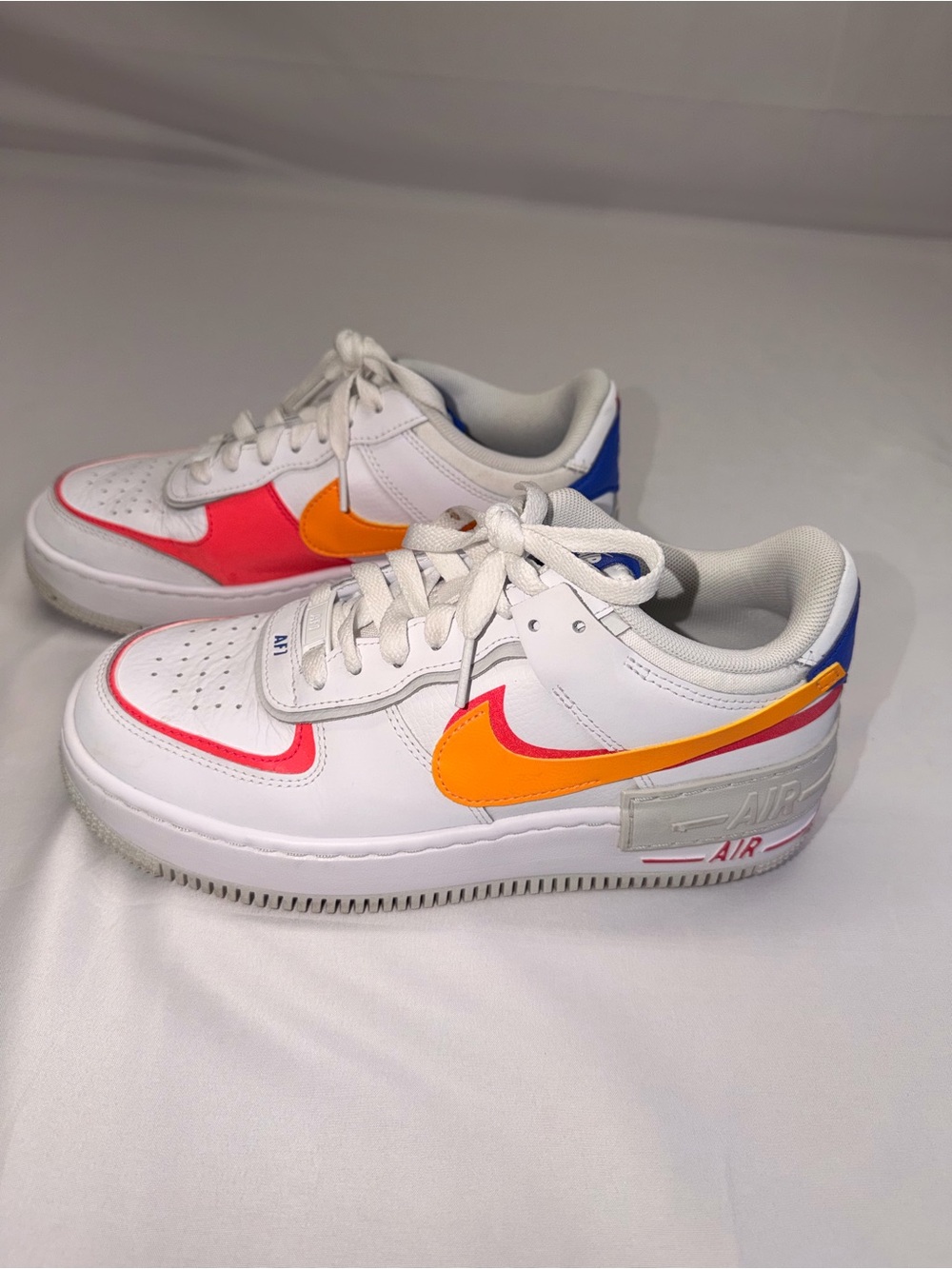 Nike Air Force 1 Shadow Gundam Women’s 7.5 White Red Orange DZ1847-100